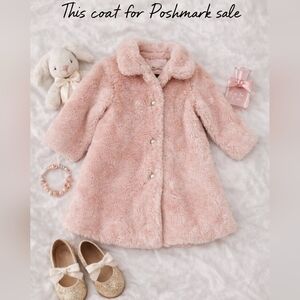 Faux Fur Baby Girl Coat Pink Coat Size 6 to 9 Months by Nannette